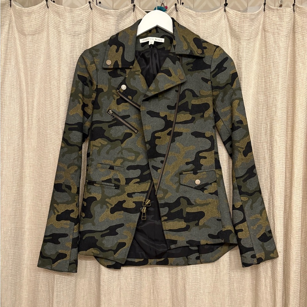 Veronica Beard Camouflage Utility Jacket